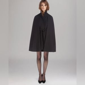Maje cape coat button closure